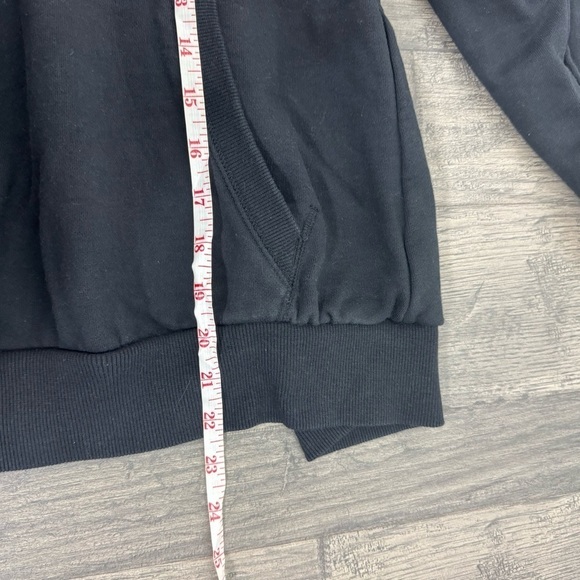 Athleta Women's Criss Cross Back Black Modal Hoodie - Sz Small - Picture 8 of 9